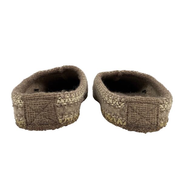 Haflinger AS Classic Slippers Mens EU42 US 9 Brown Natural Wool Felt Slip On - Picture 7 of 12